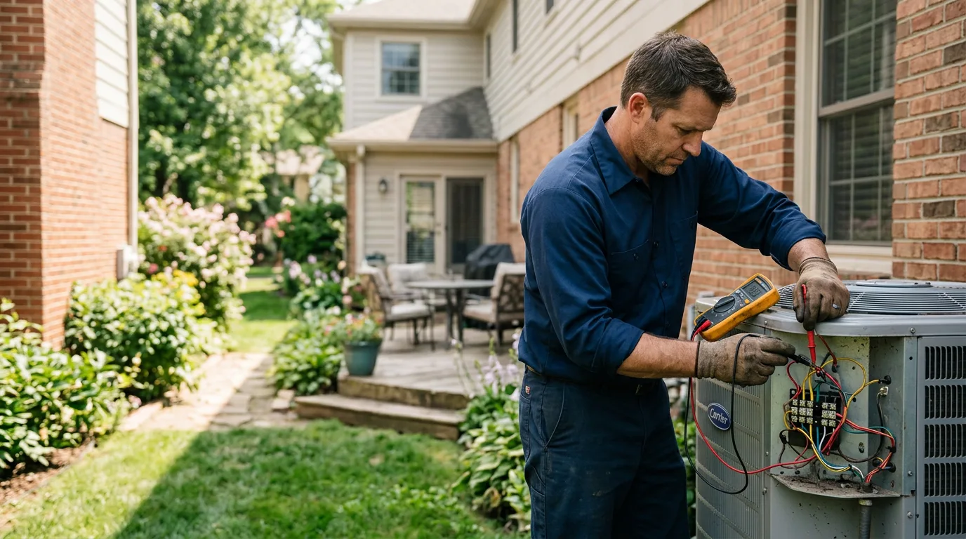 HVAC technician working near Franklin, MA